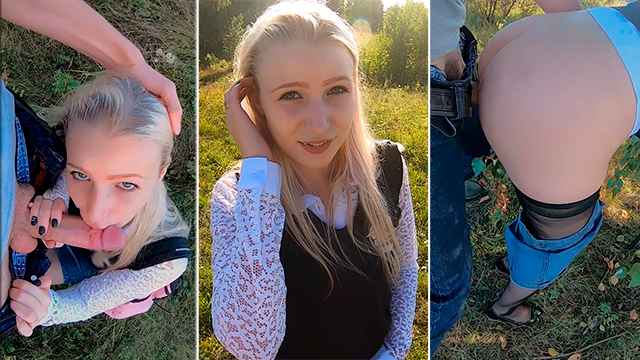 Stranger Picks Up Real College Girl Hitchhiker & Fucks Her
