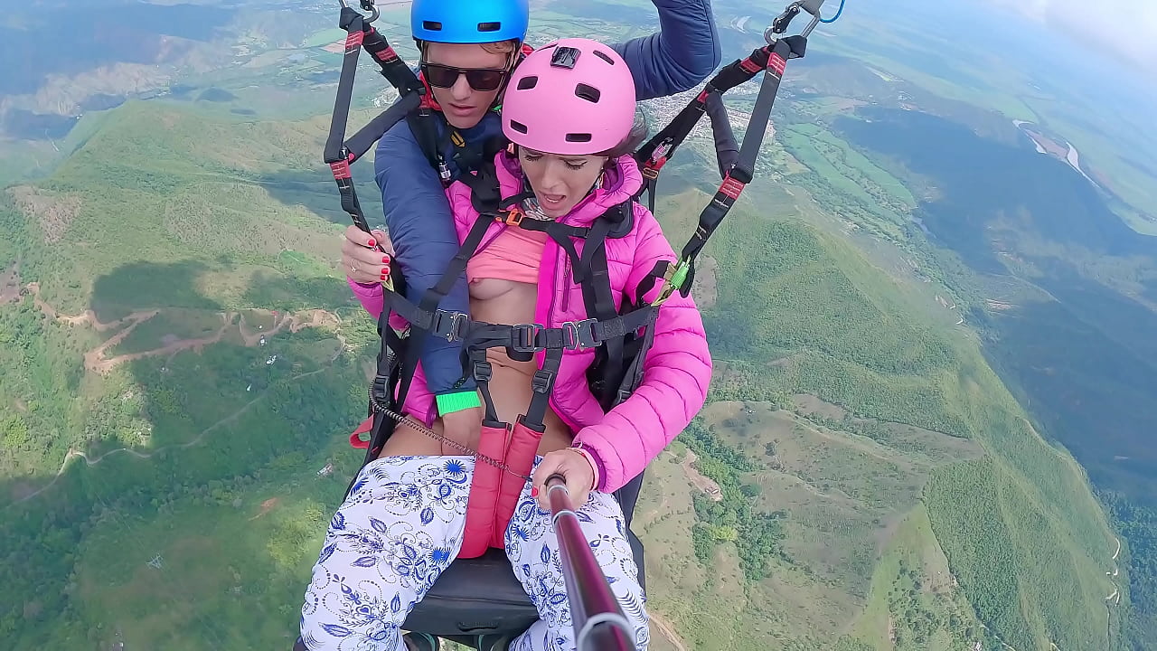 Paragliding Pussy Squirts at 2200m in the High Clouds
